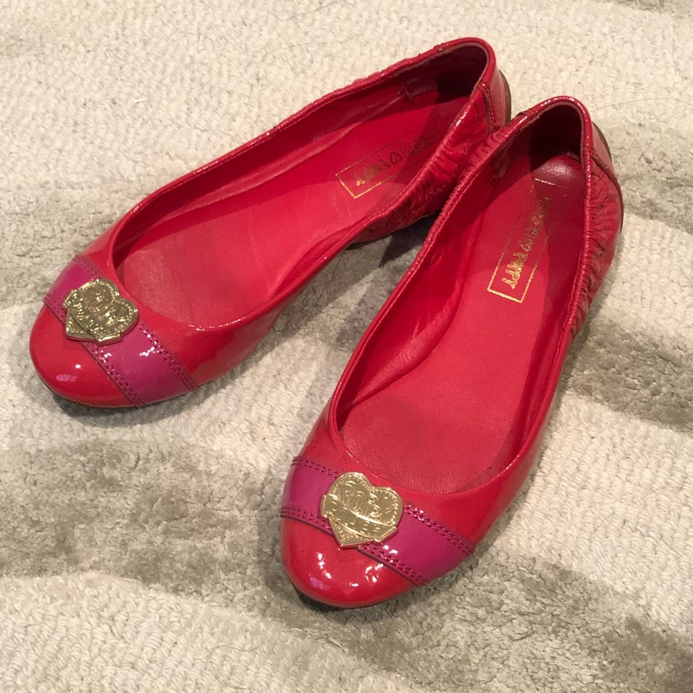 Ruby Pink Coach Poppy Ballerina Flats